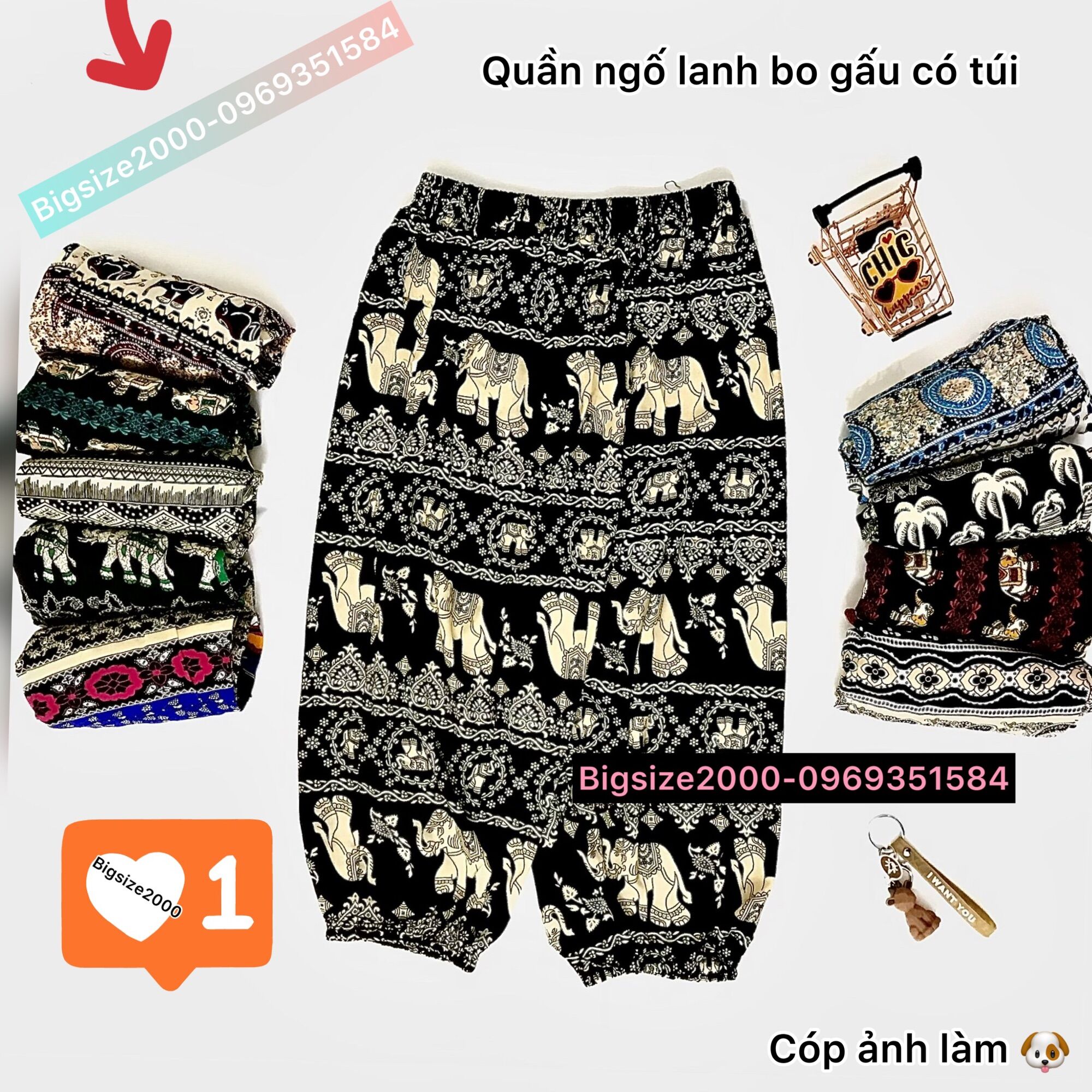 Quần ngố lanh bo gấu có túi