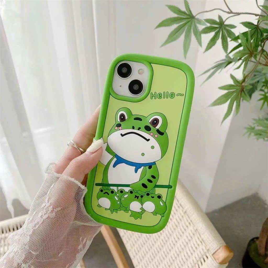 Ốp Thú Ếch Xanh iPhone 6 Plus 7 Plus 8 Plus Xs Max 11 Pro Max 12 Pro Max 13 Pro Max 14 Pro Max Siêu Kute