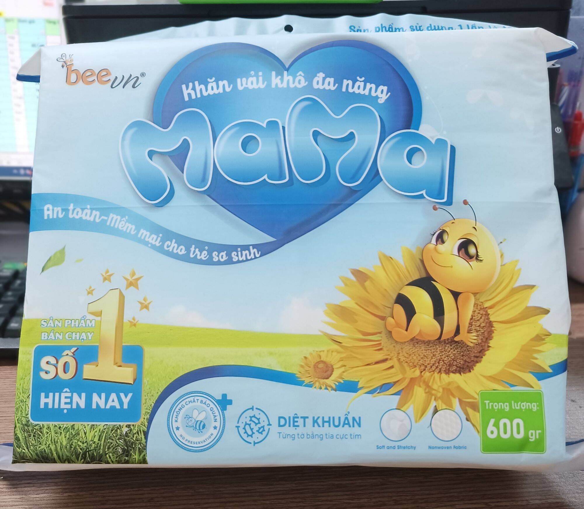 Combo 3 bịch khăn vải khô đa năng mama 600 gram