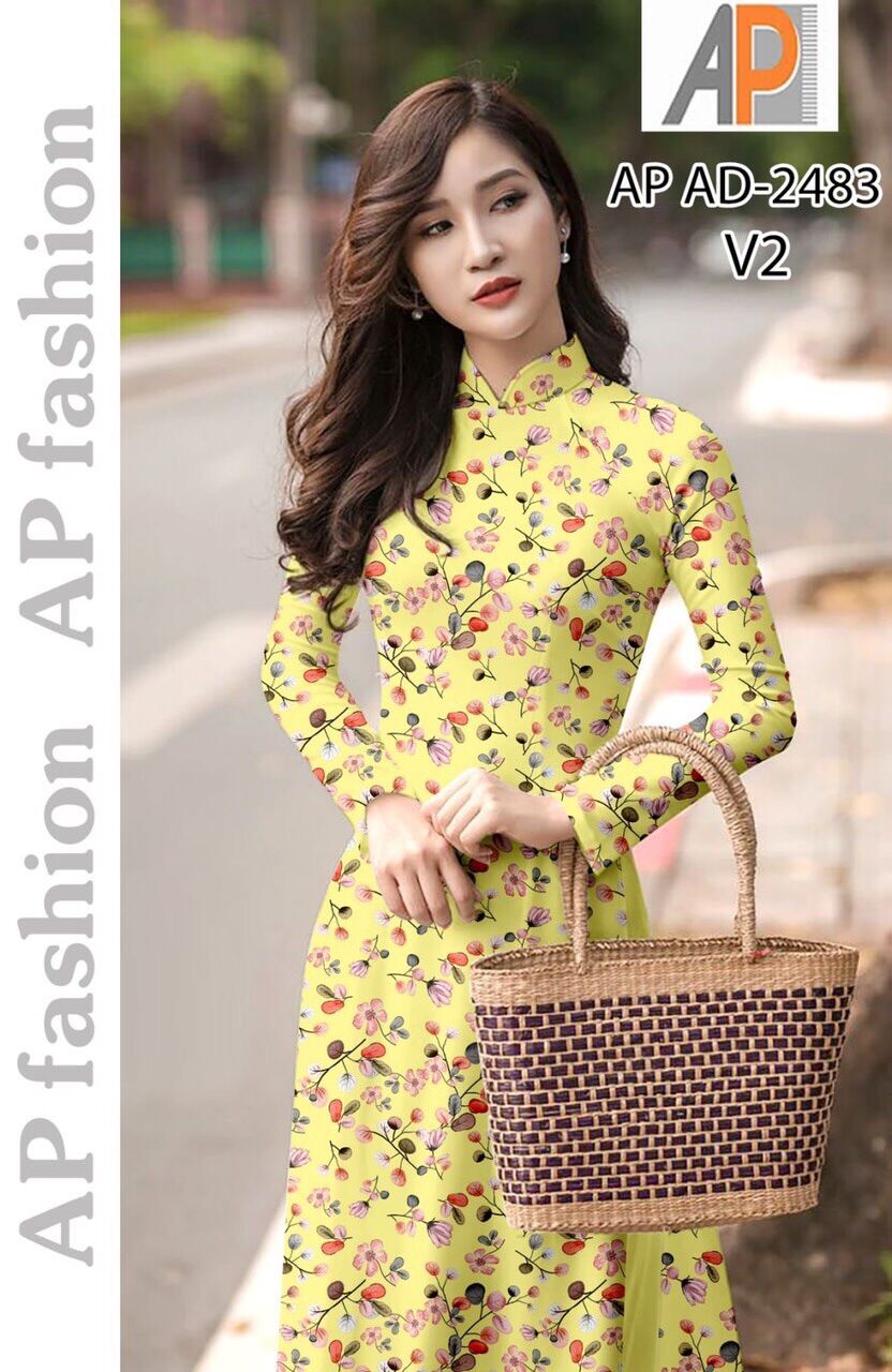 Vải áo dài hoa nhí