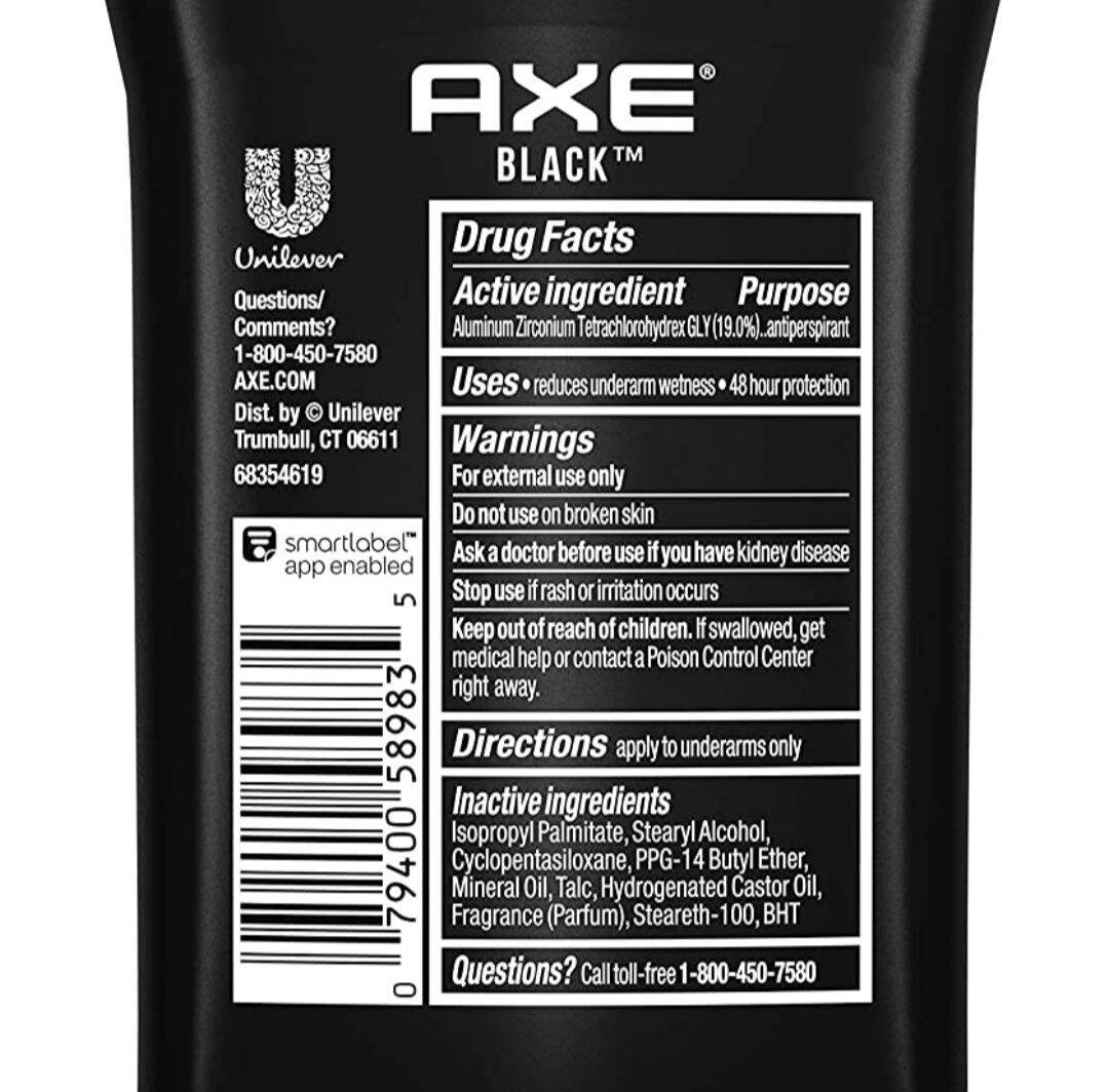 Lăn khử mùi AXE BLACK Anti Sweat ( 76g ) - Hàng Mỹ