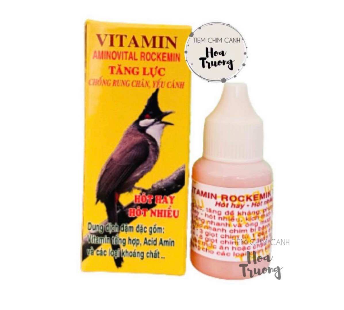 Vitamin rockemin tăng lực cho chim - giúp chim hót hay hót nhiều. dùng được cho tất cả các loại chim