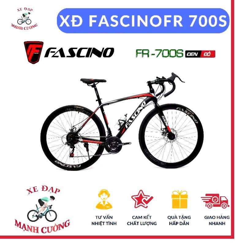 XE ĐẠP ĐUA FASCINO FR700s CUỘC CONG 3 ĐĨA 7 LÍP, SIZE 48 HÀNG CHUẨN CHÍNH HÃNG, TẶNG PHỤ KIỆN