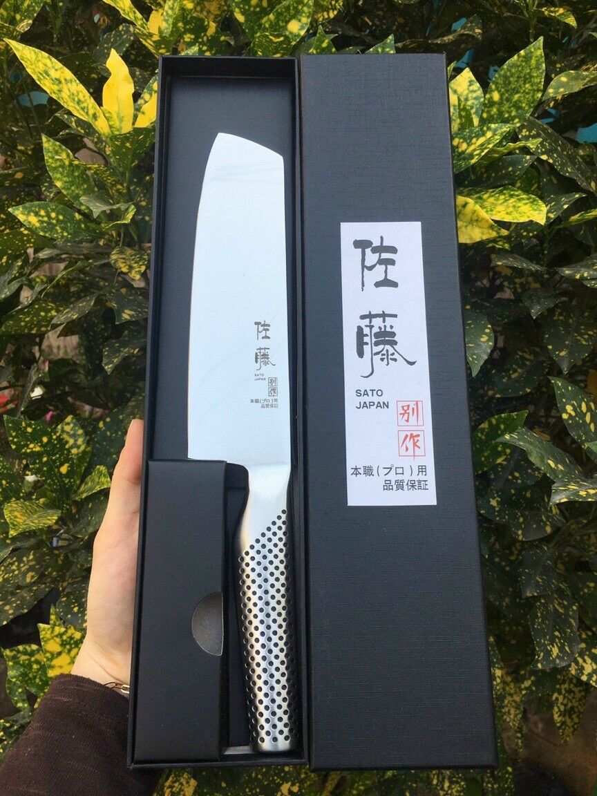 Dao thái, gọt cao cấp nhà bếp FullBox Sato Japan thép nguyên khối không gỉ siêu chắc chắn bền đẹp