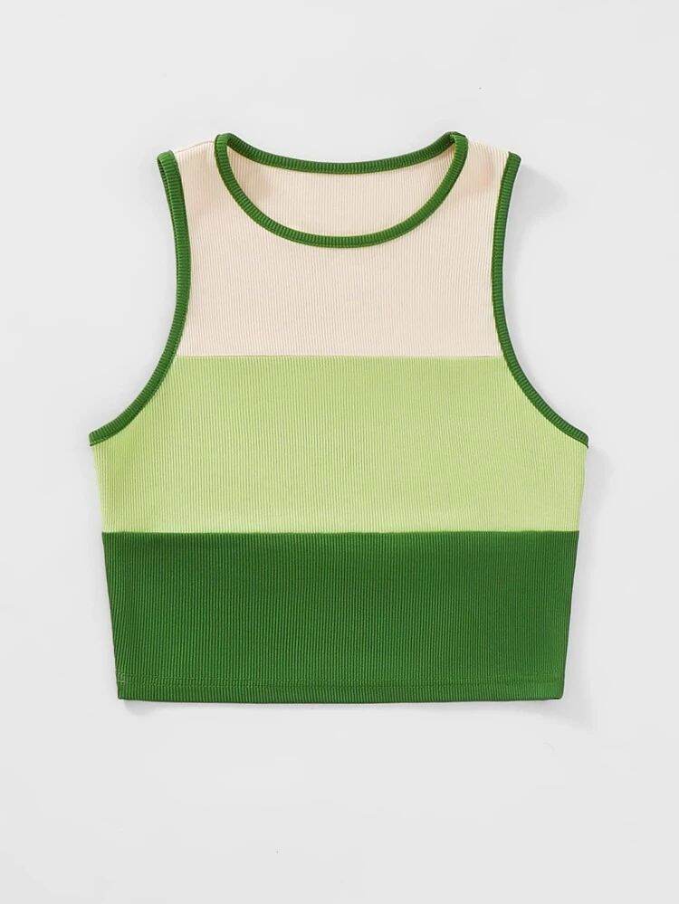 Áo croptop phối 3 màu SỌC NGANG (101727)