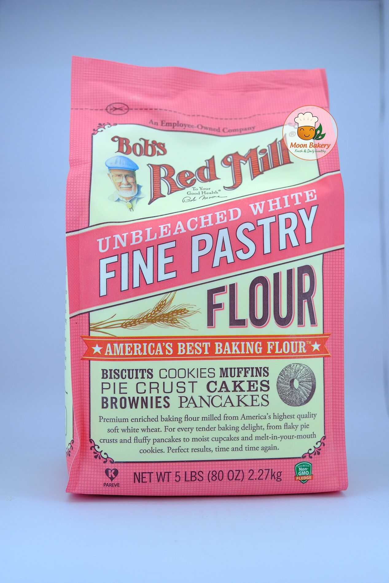 Bột mỳ mềm không tẩy trắng(8% protein bột số 8).Bob’s red milk túi 2,27 kg- HSD 5/2023