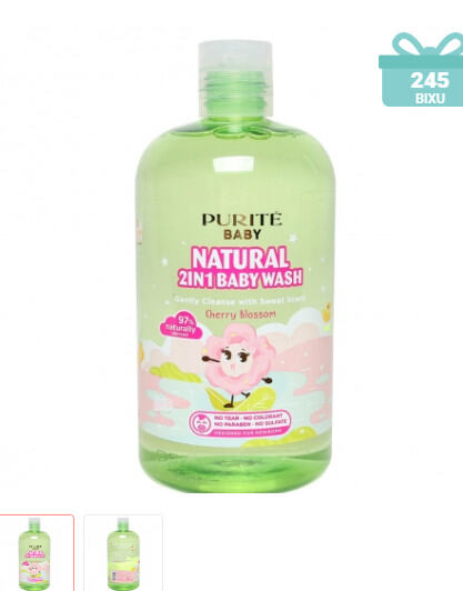 Sữa Tắm Gội Purité Baby Natural 2in1 500ml