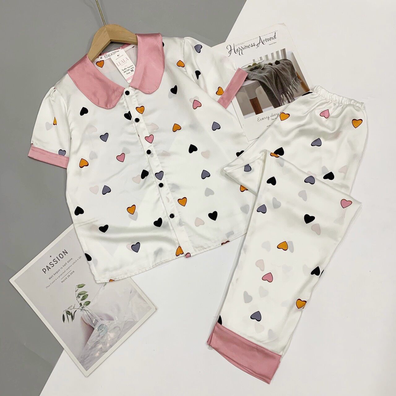 Bộ Pyjama lụa Latin cao cấp , bộ ngủ lụa loại 1 có size