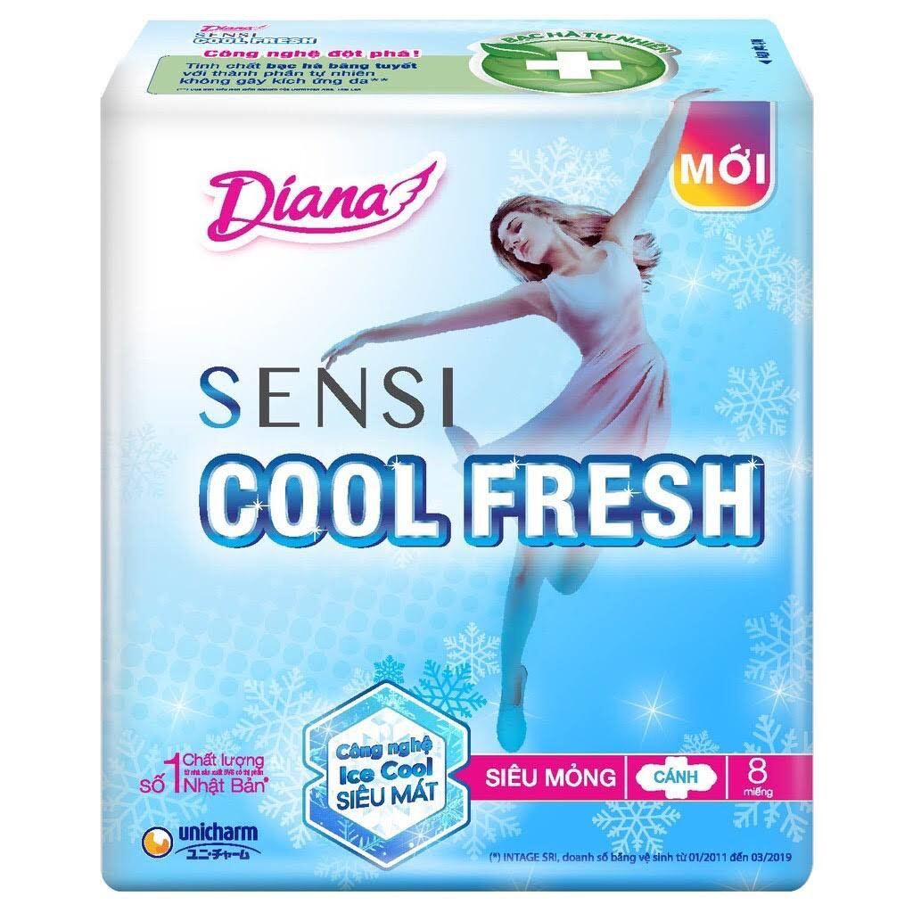 Băng vệ sinh Diana Sensi Cool Fresh ( combo 2 bịch ) cao cấp