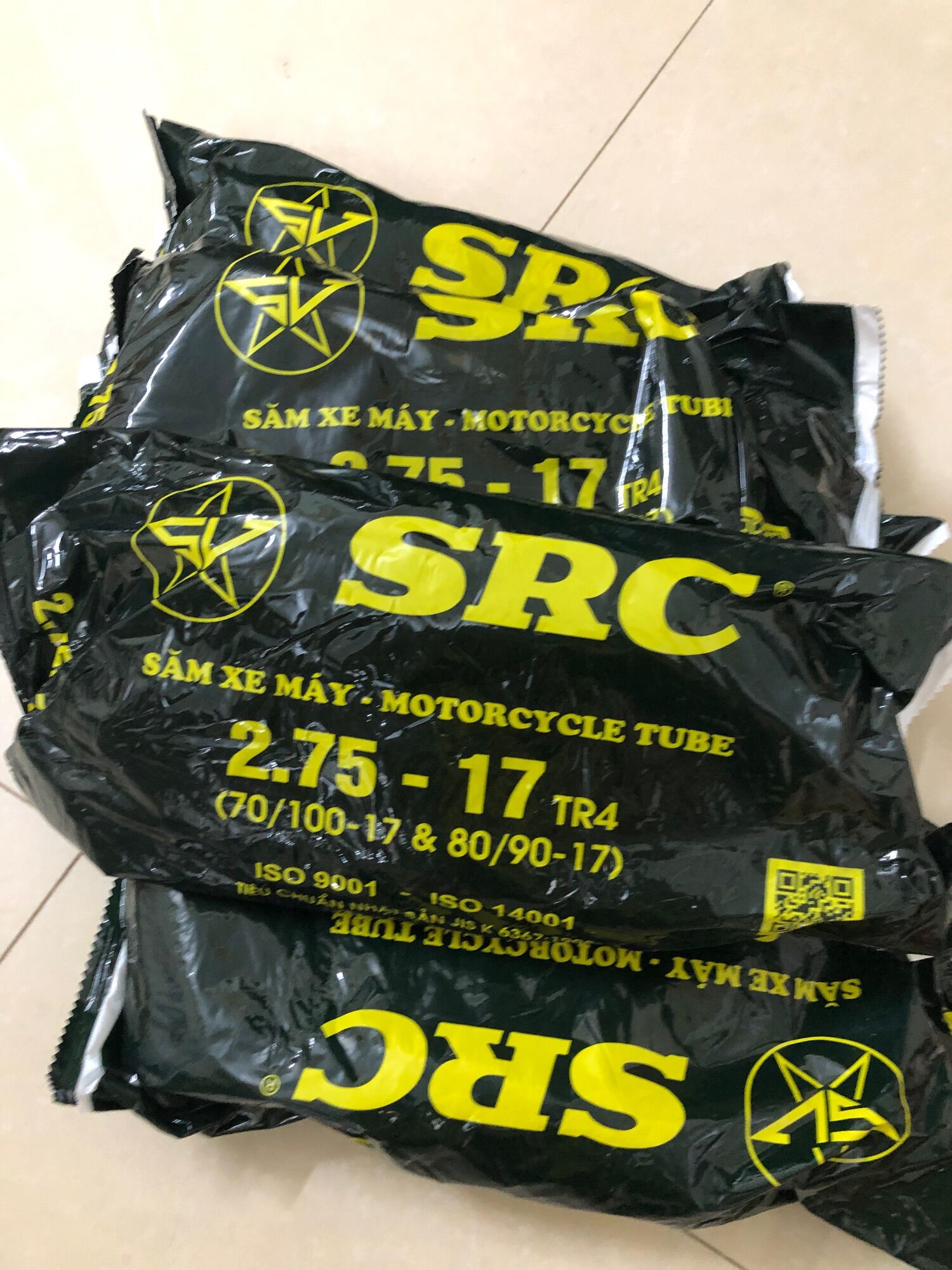 Săm (ruột) xe máy 2.75-17 (80/90-17) Sao Vàng SRC