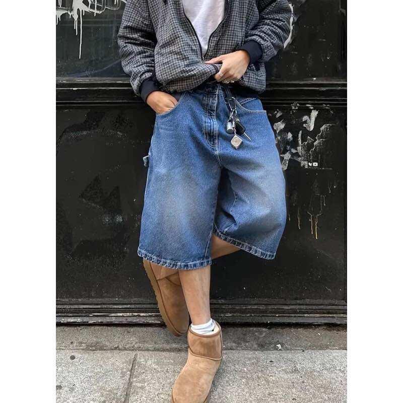 quần sọt jean ống rộng unisex 006