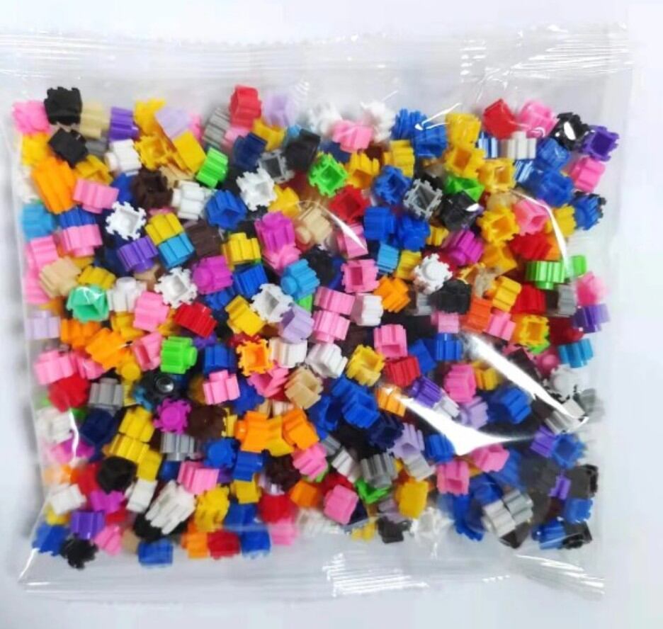 ( 1x1 2x1 3x1 MÀU LỘN XỘN ) Hạt răng cưa lắp ráp mini 8mm - Mảnh hạt mini 8mm !!!