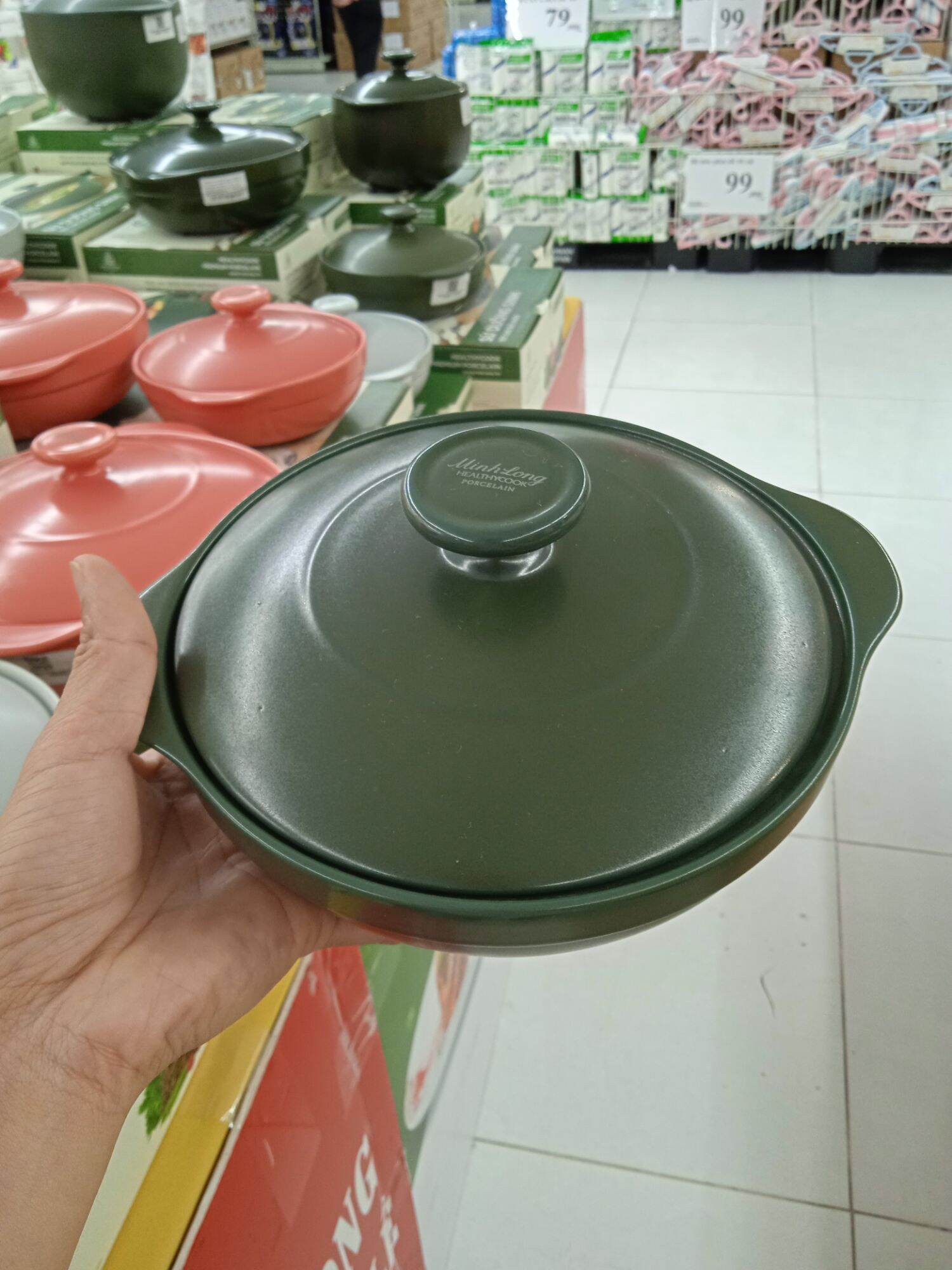 Nồi sứ dưỡng sinh Luna 1 lít - Lổi nhẹ