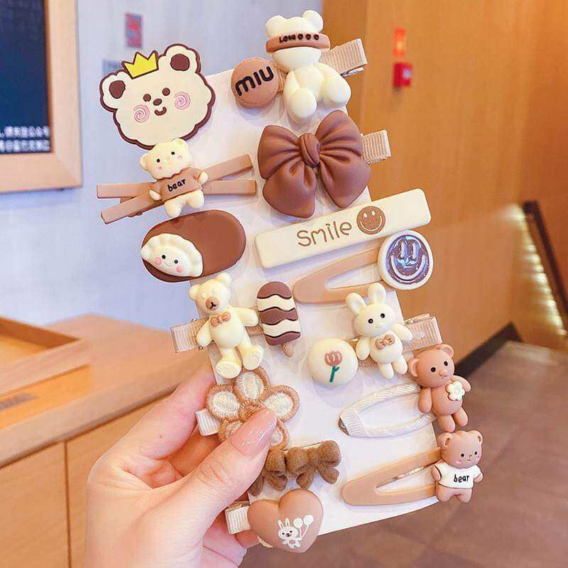 Set 14 Kẹp Tóc Dễ Thương Cho Bé PKT03