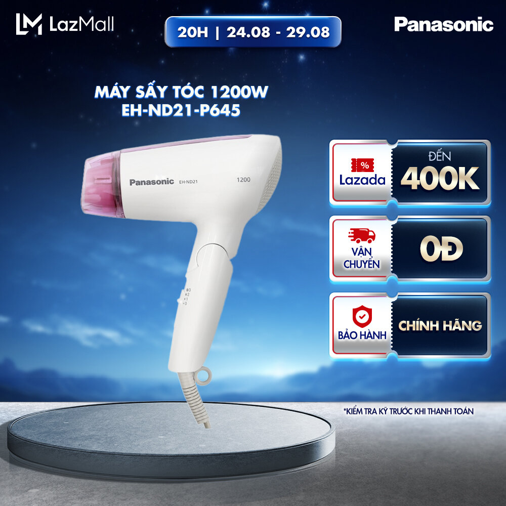 Máy Sấy Tóc Panasonic EH-ND21-P645 - Công suất 1200W - Bảo Hành Chính Hãng 12 tháng