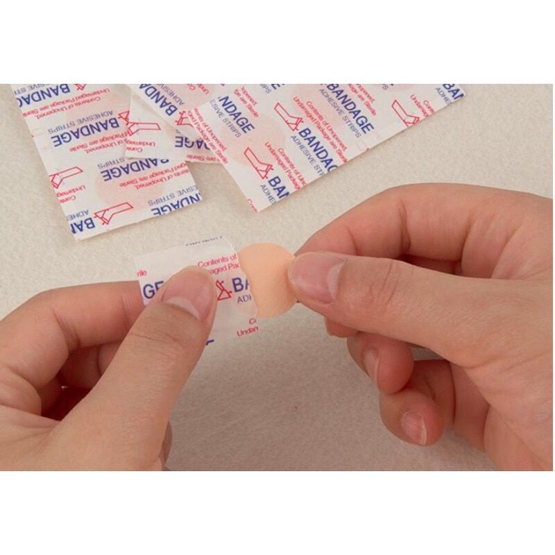 COMBO 100 miếng dán cấy chỉ tròn BANDAGE. Băng keo cá nhân tròn