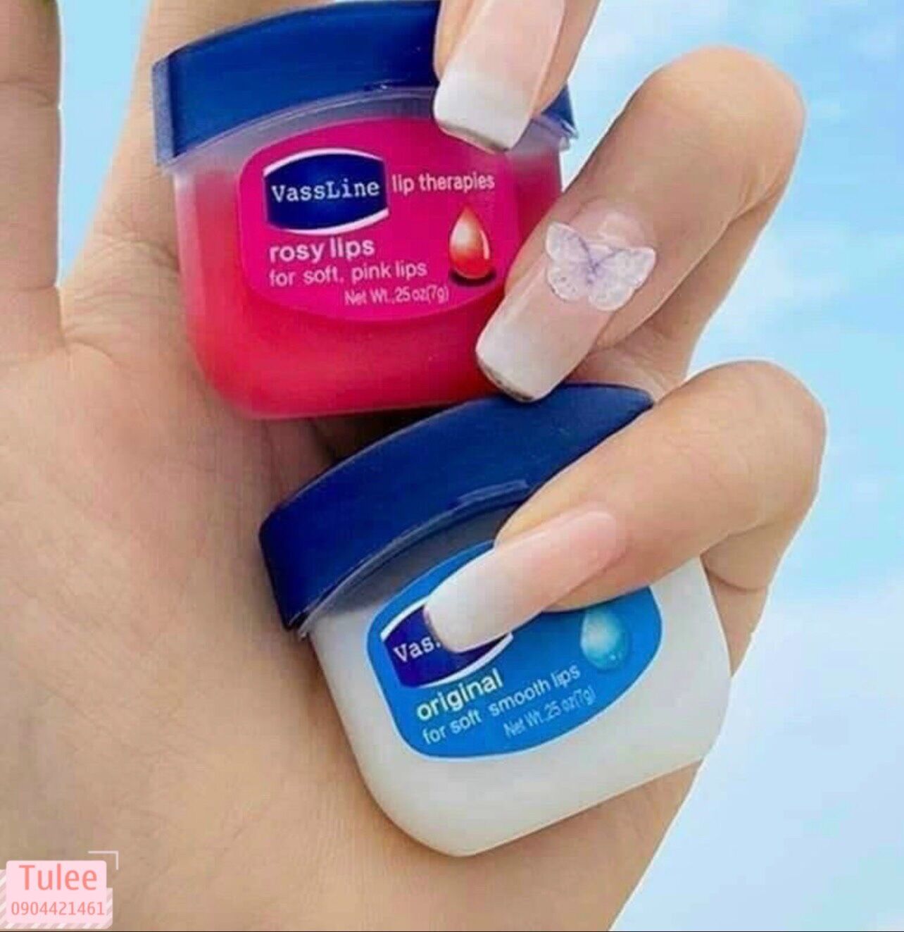 Dưỡng môi vaselin dạng hủ 7g ib chọn màu