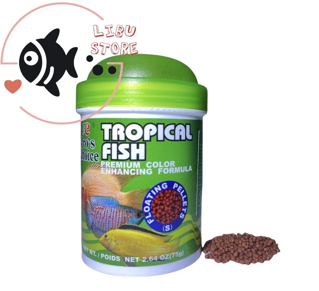 Thức Ăn Cá Ali TROPICAL FISH - Hủ 75gram ( Hạt 2mm)