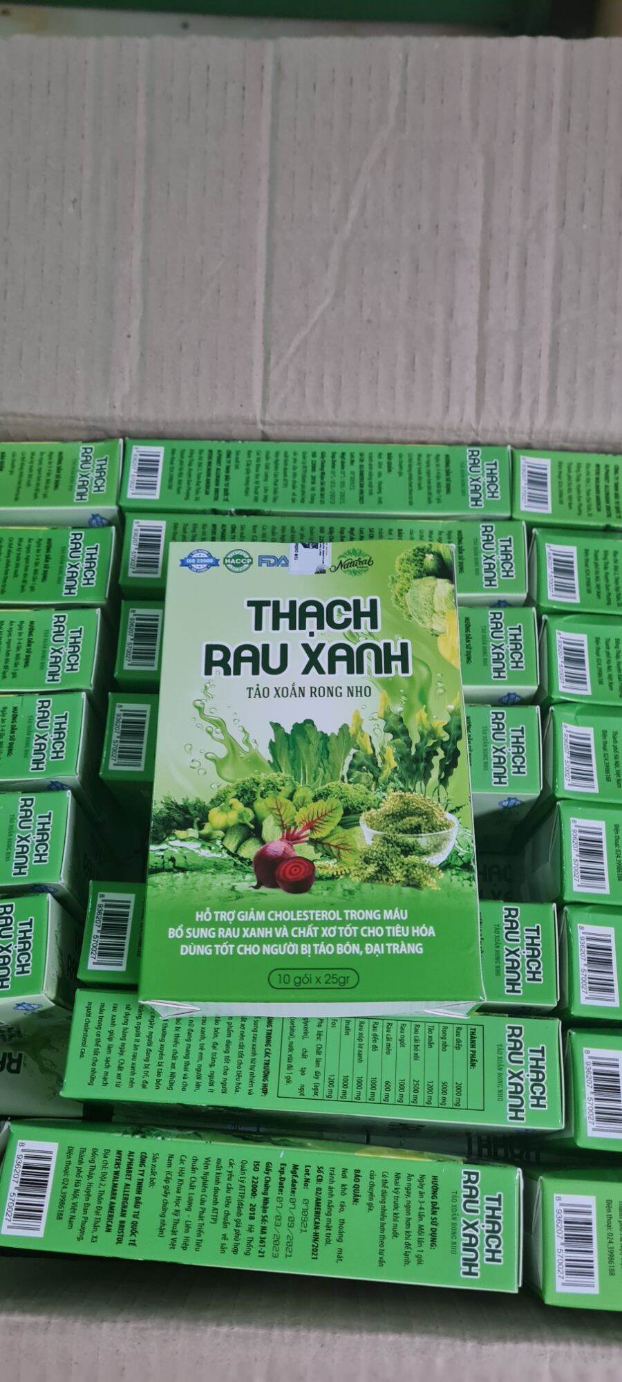 Thạch rau xanh hữu cơ combo 5 hộp