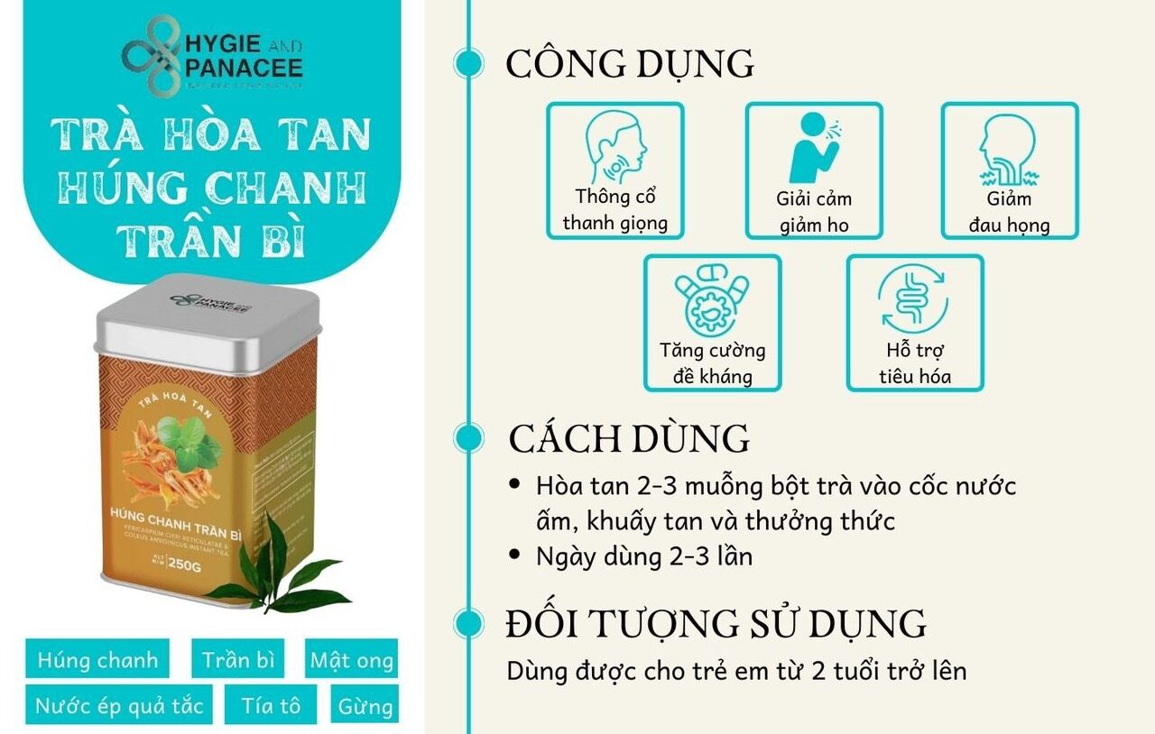 Trà húng chanh trần bì hộp thiếc