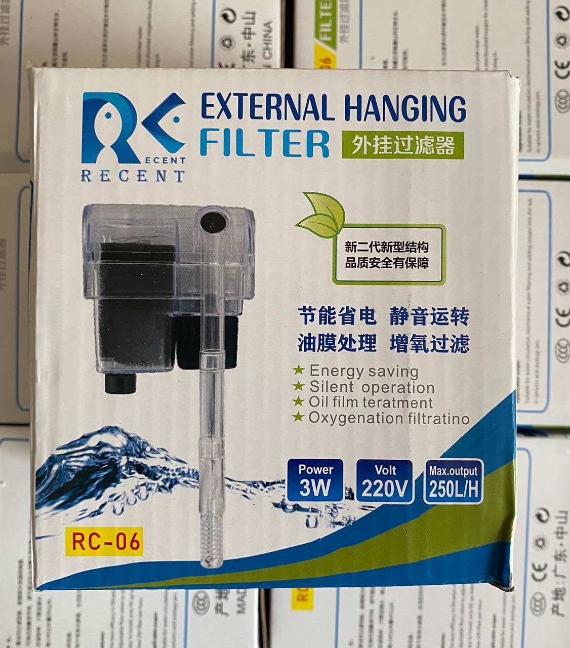 Lọc Thác Mini Treo Hồ RC-06 (3W;250L/H) kết hợp lọc ván