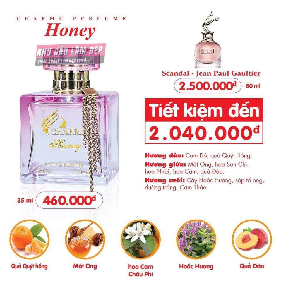 nước hoa nữ char.me honey 35 ml