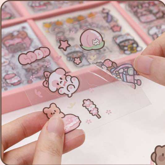 Sticker hộp 200 tấm hình dán dễ thương Spring (PVC)