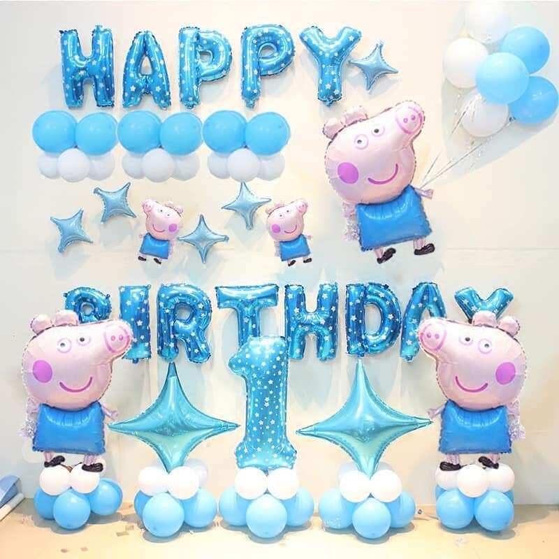 Combo 100 bóng cao su trang trí tiệc / bóng chữ happy birthday