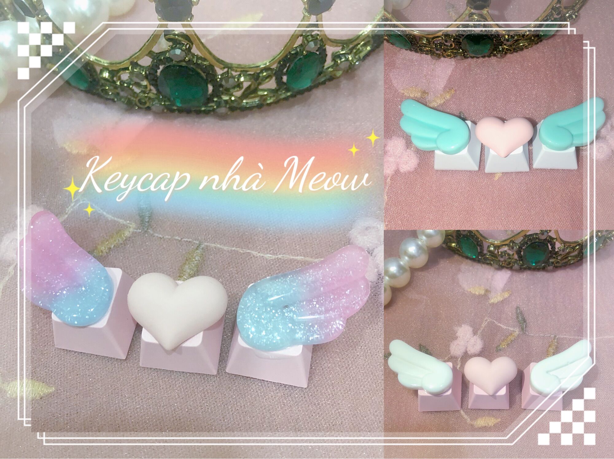 Keycap cánh thiên thần nhựa resin