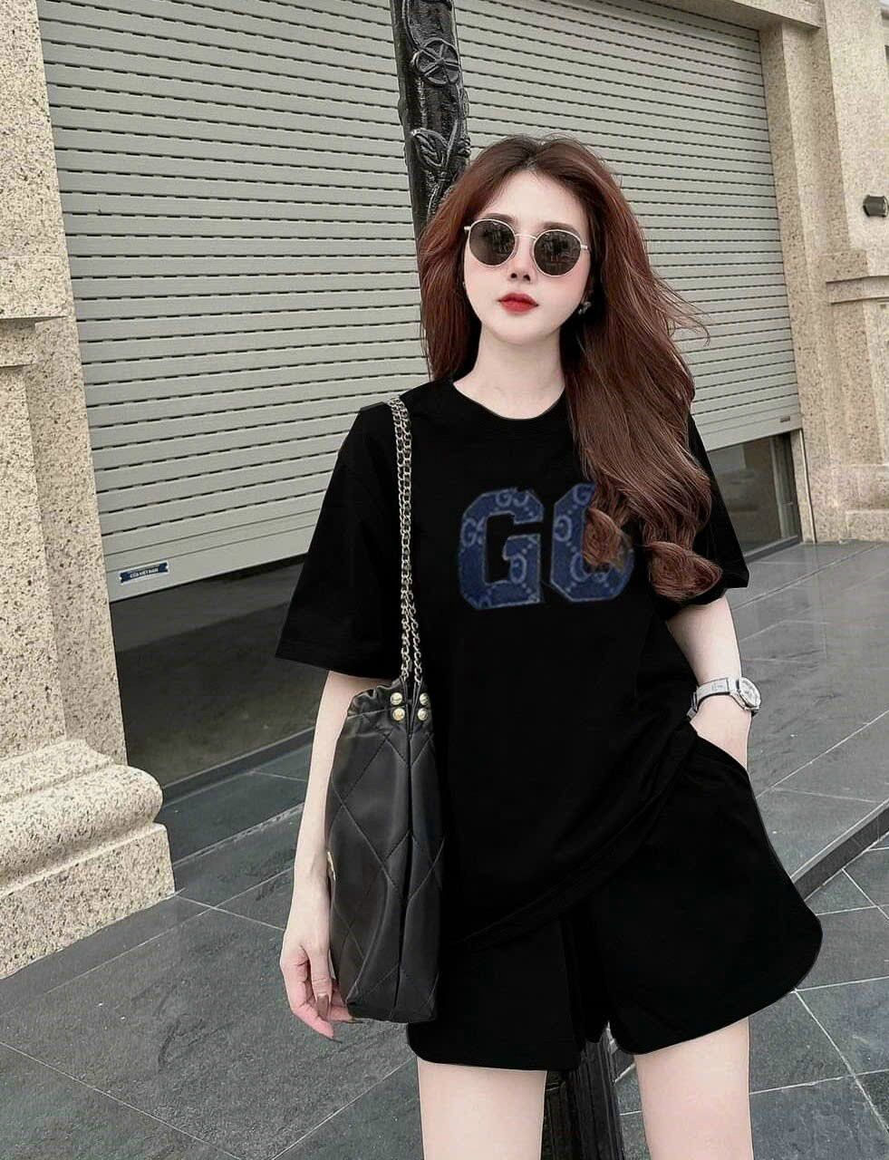 SÉT BỘ SHORT COTTON THÊU LÔ GÔ CAO CẤP