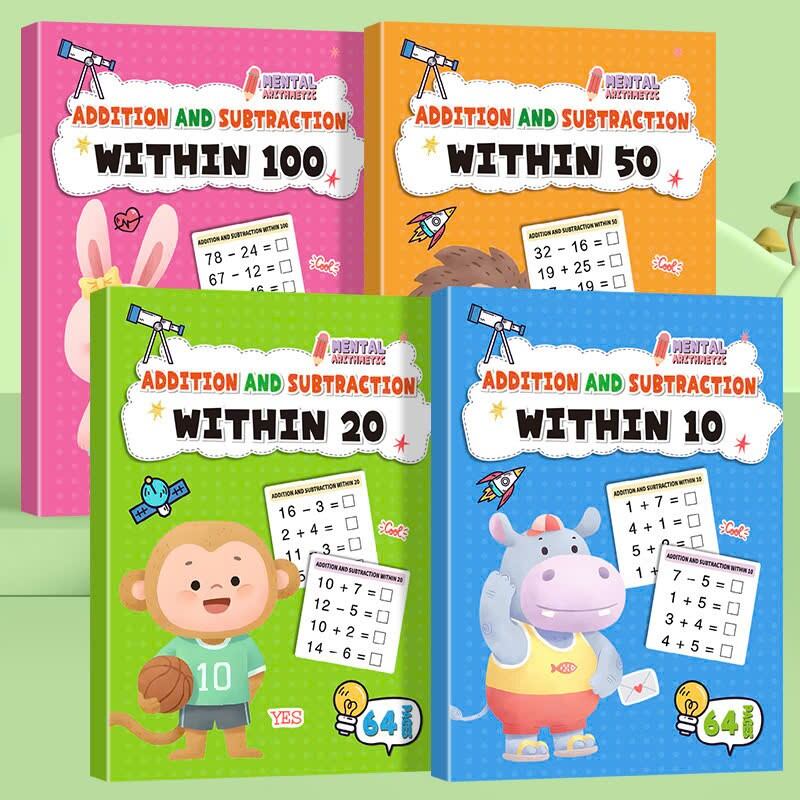 Bộ sách luyện cộng trừ trong phạm vi 10–20–50–100 – Mental Arithmetic