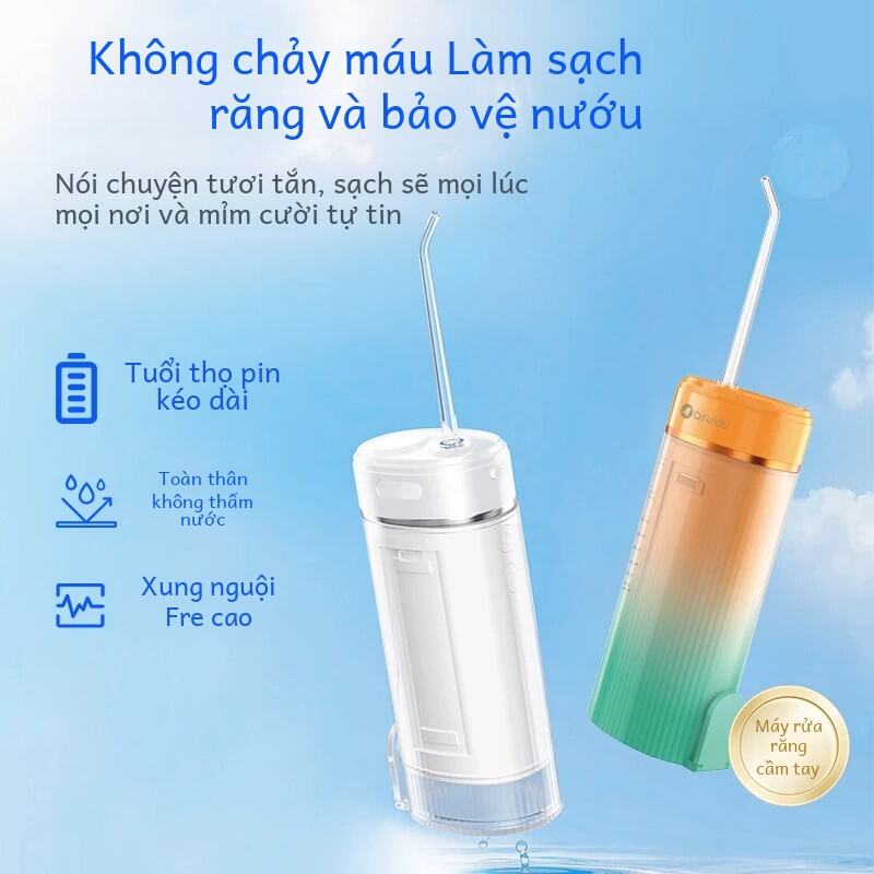 Airuidu Điện Răng Miệng Irrigator 4 Chế Độ Vòi Phun Nước Thông Minh Di Động Flosser Để Làm Mới Hơi Thở Khử Mùi Và Ngăn Ngừa Đốt Sống