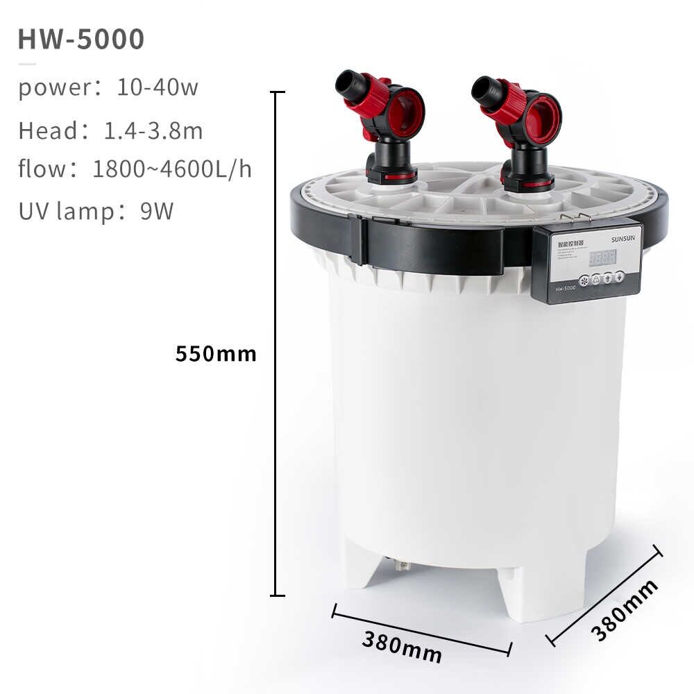 Lọc thùng hw 5000L/1H.(lọc chuyên dụng hồ cá,hồ thuỷ sinh lớn).