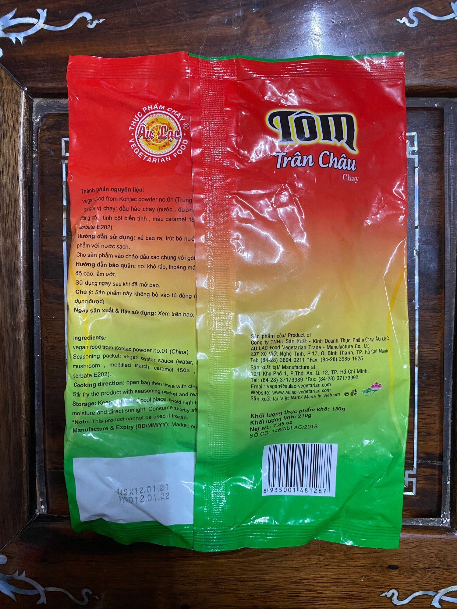 Tôm Trân Châu Chay Âu Lạc (210g)