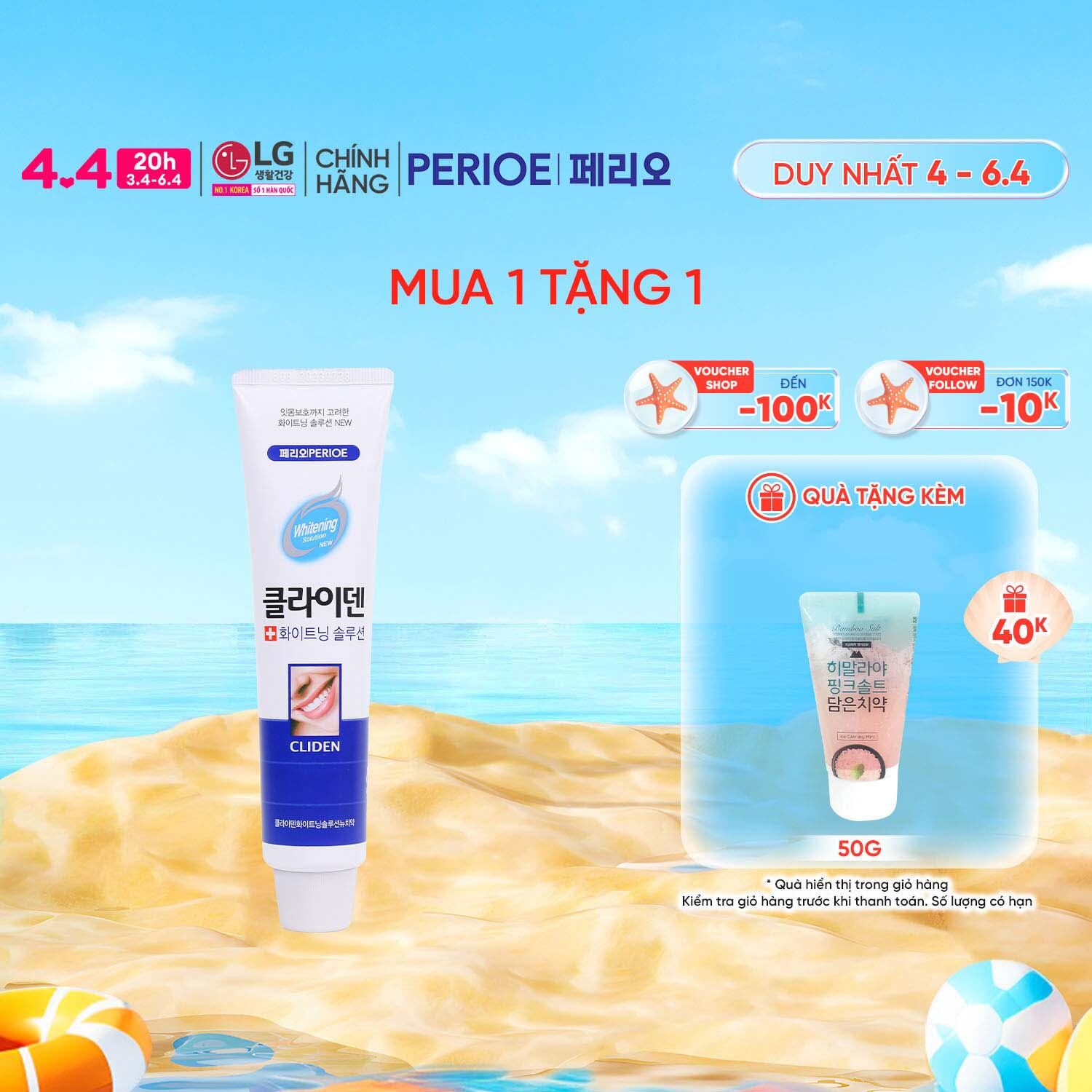 Kem đánh răng Perioe Trắng răng chuyên biệt 120g
