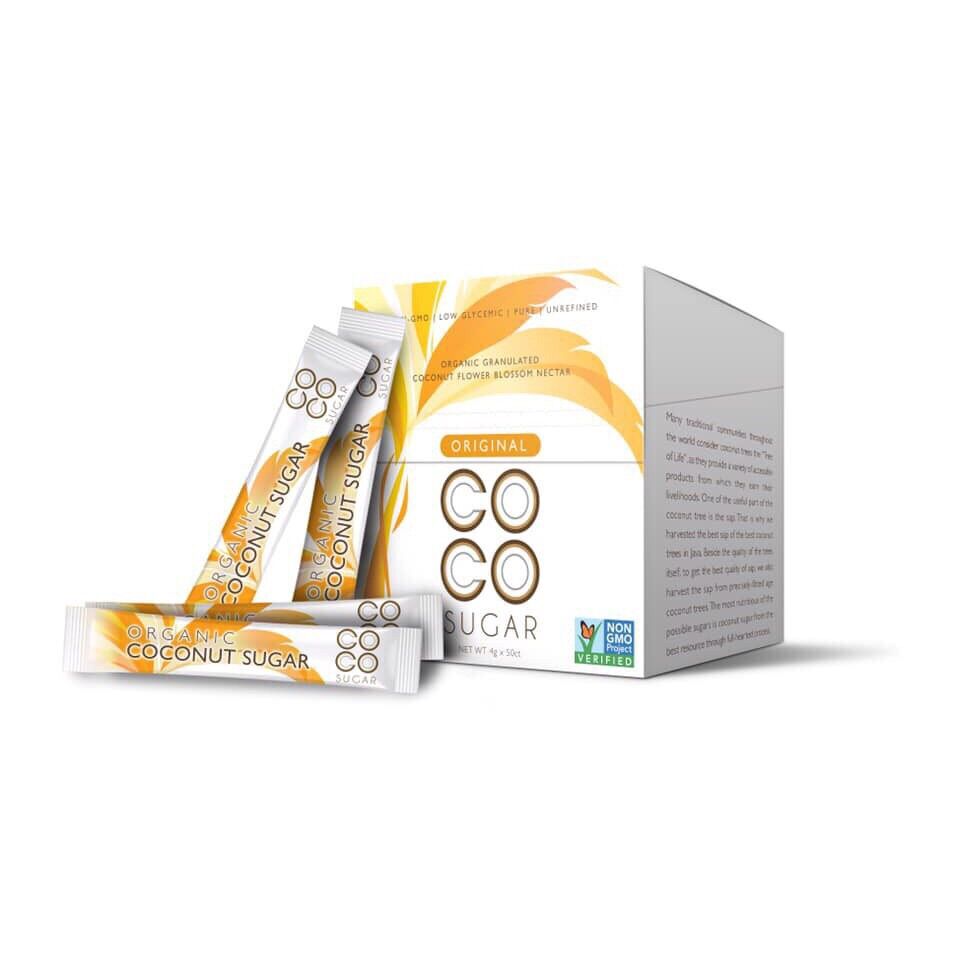 Đường dừa hữu cơ Cocosugar 4g/gói