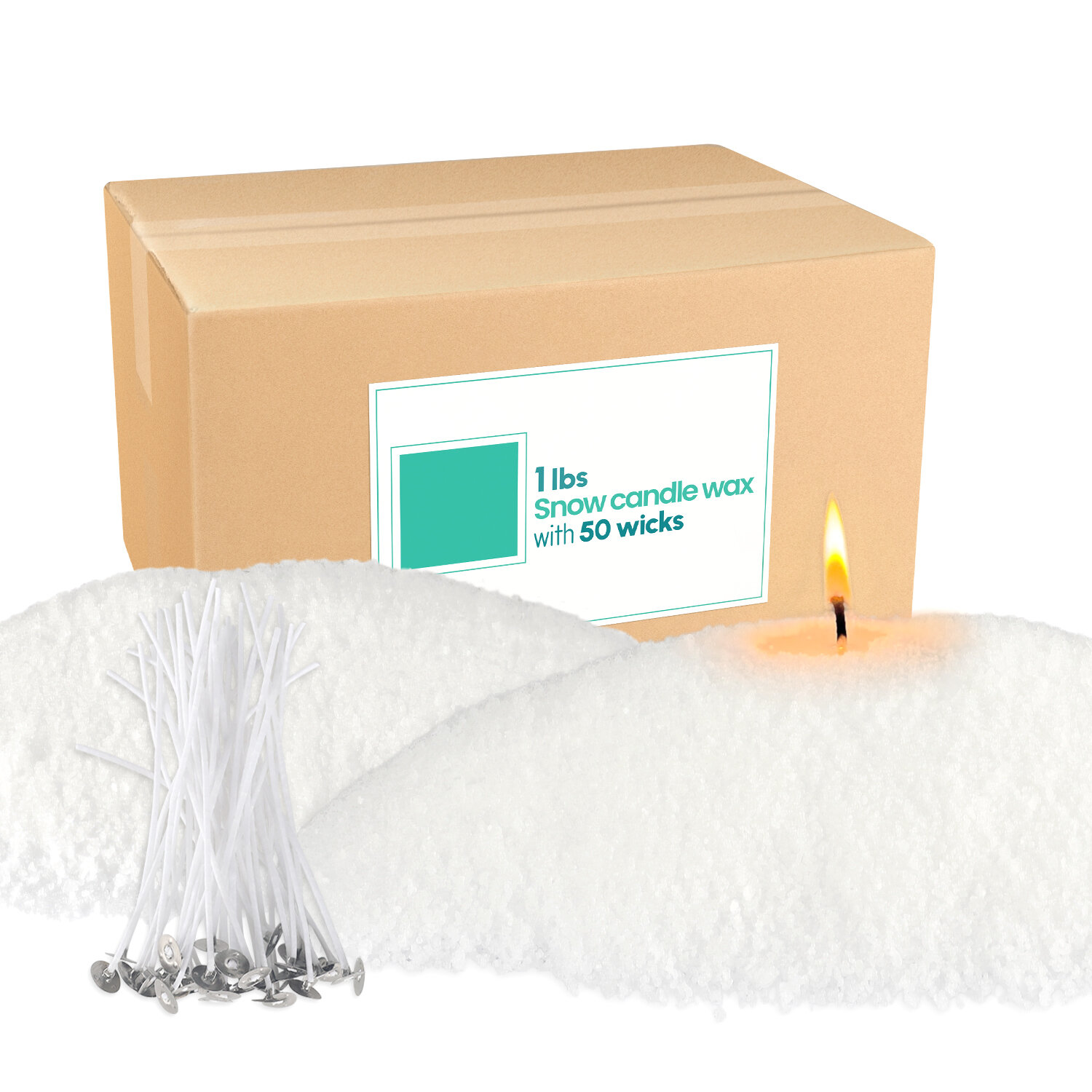 1lb Bột Sáp Đậu Nành Tự Nhiên Chất Lượng Cao Nguyên Liệu Làm Nến Thủ Công DIY Dịu Nhẹ & Không Gây Kích Ứng Cho Người Mới Bắt Đầu