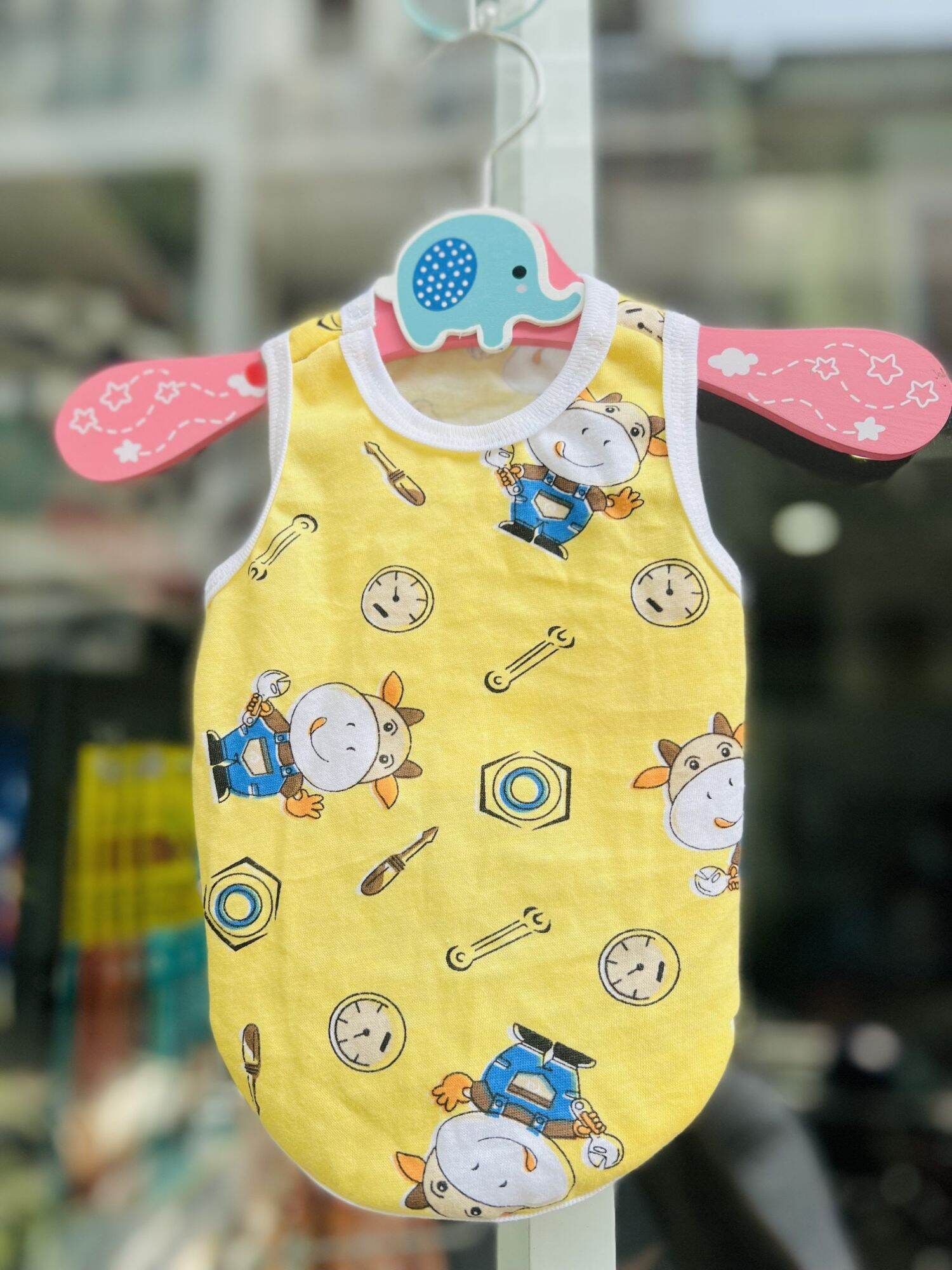 Áo ba lổ bò vàng cho thú cưng