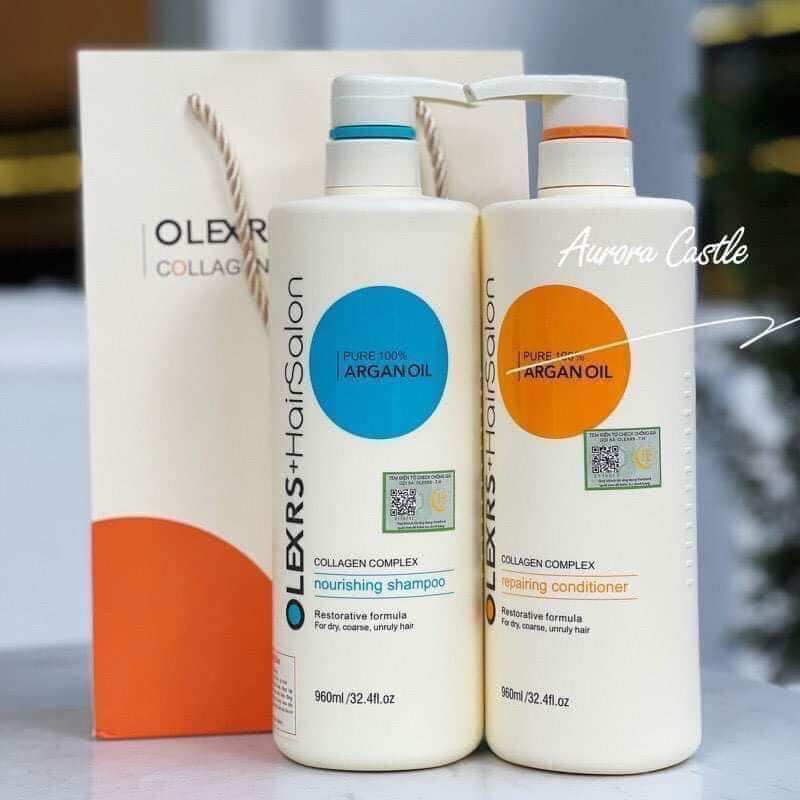 Cặp dầu gội xả siêu mượt olex 960ml