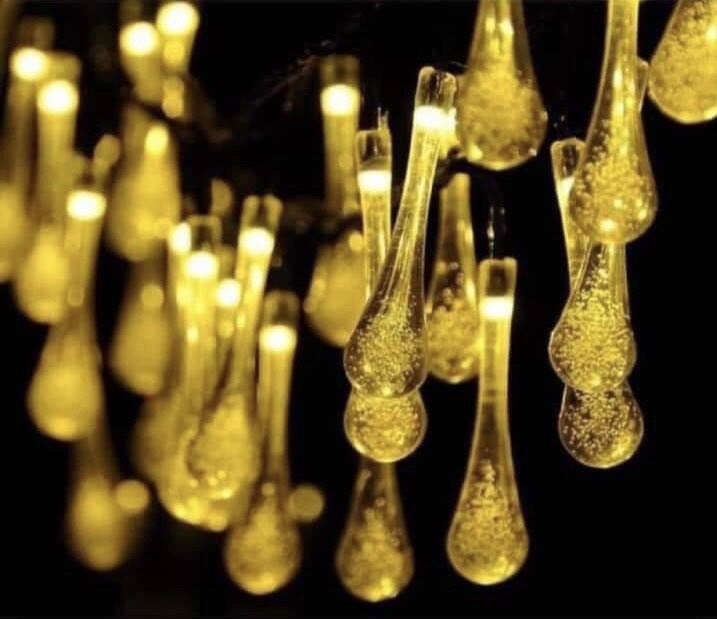Dây led chóp nhấp nhái pha lê giọt nước trang trí dài 10m.