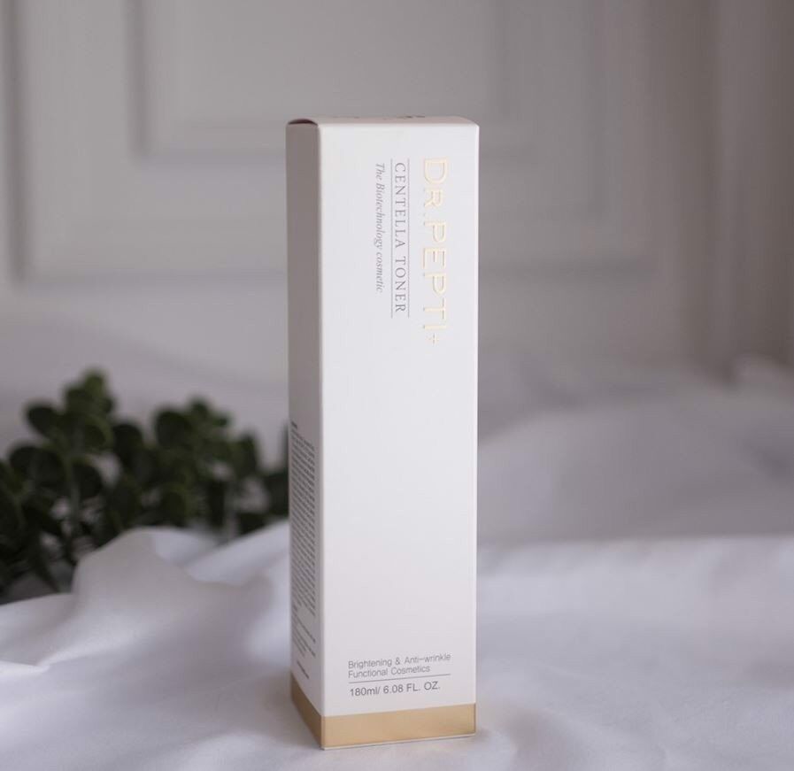 Nước hoa hồng rau má làm dịu, dưỡng sáng da dr.pepti+ centella toner 180ml