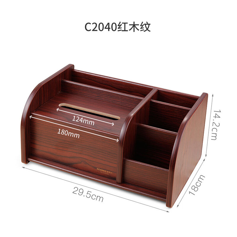 Ống bút để bàn đa chức năng sáng tạo bằng gỗ hộp đựng điều khiển từ xa kiểu ngăn kéo chia ngăn đơn giản văn phòng phẩm văn phòng