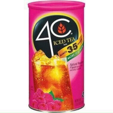 Bột pha trà vị mâm xôi iced tea mix raspberry của mỹ hộp 2340gr