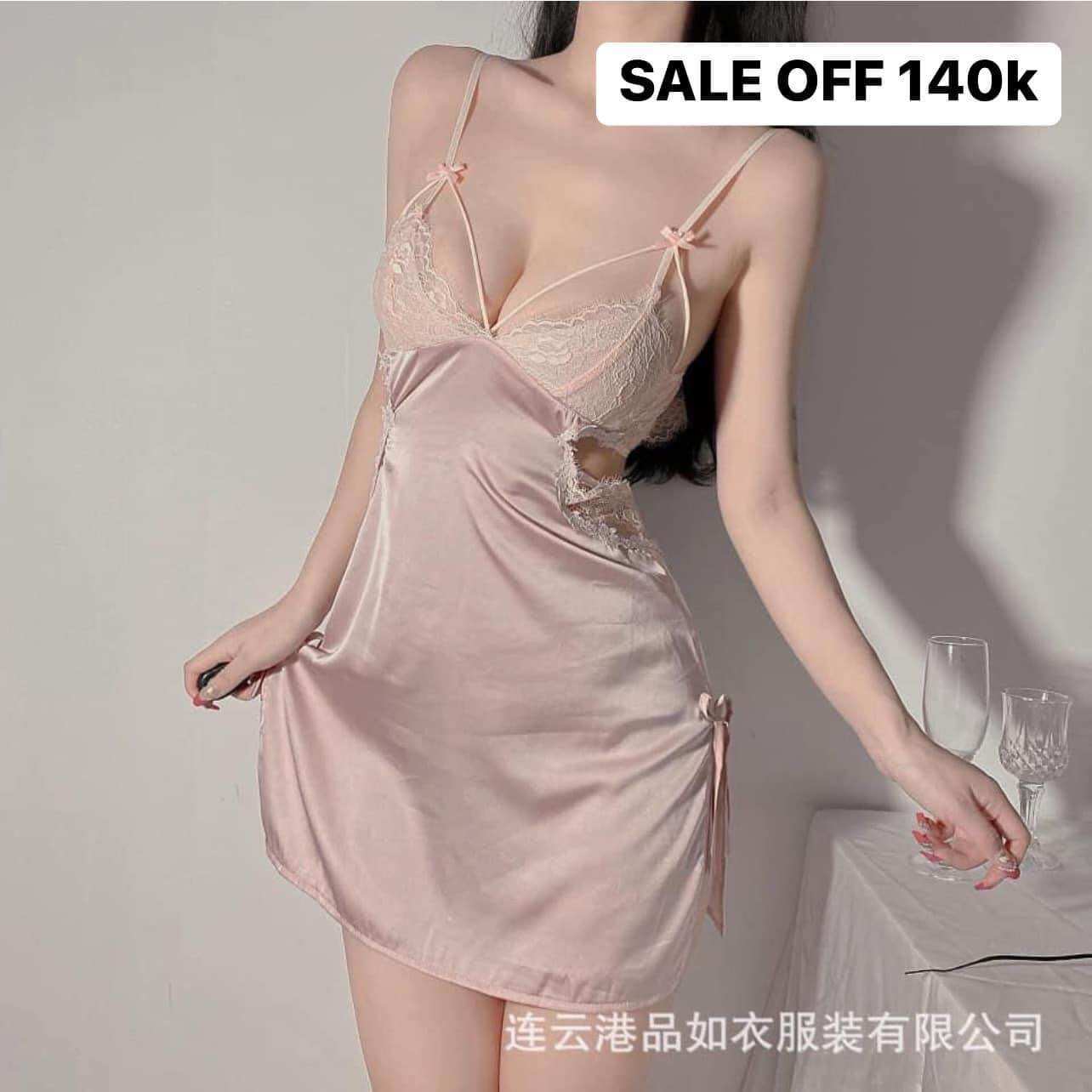 Sale off 140k - đầm ngủ lụa quyến rũ