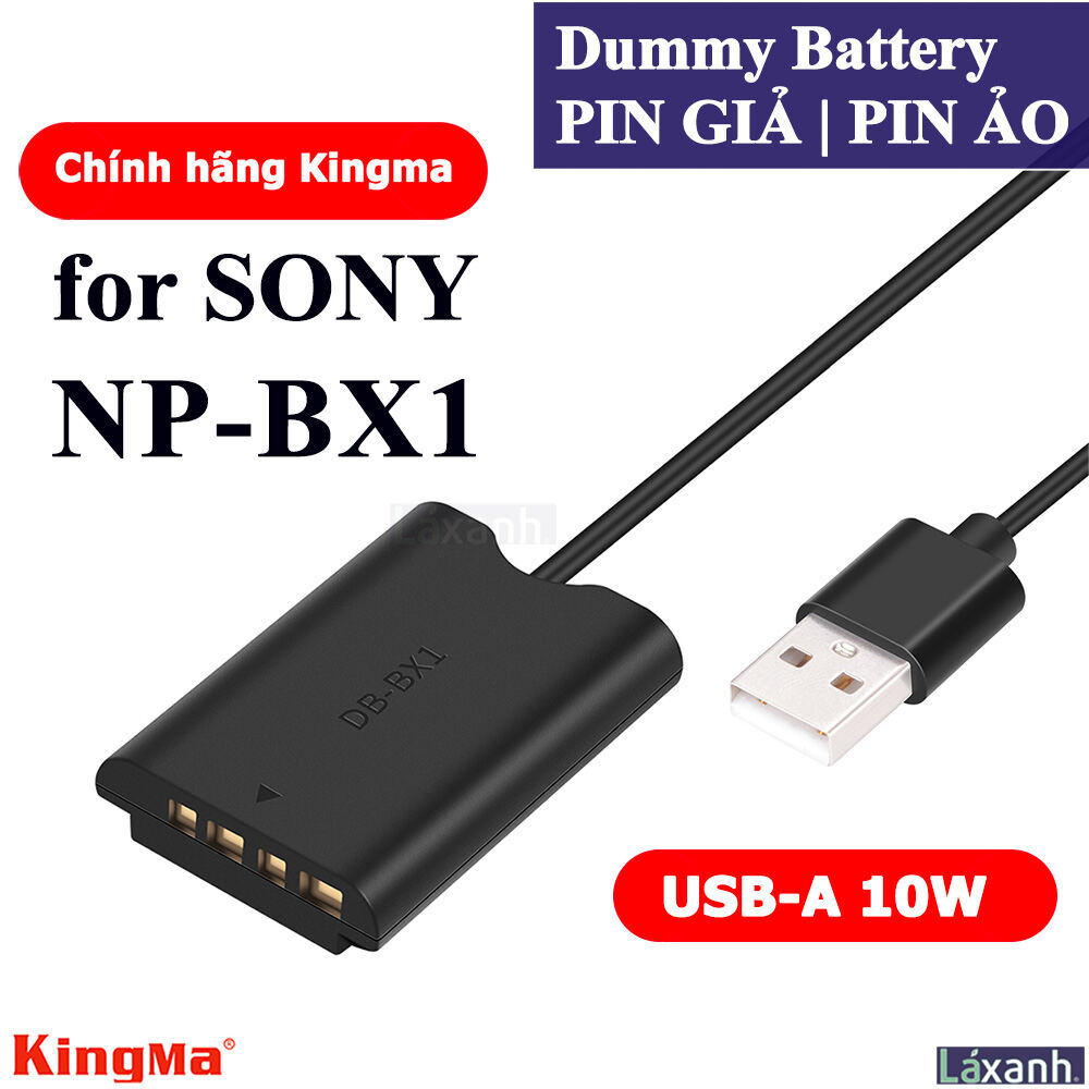 Dummy NP-BX1 | Pin giả pin ảo pin dummy battery Sony ZV1 RX1 RX100 WX30 MV10 WX500 X1000V DC Coupler