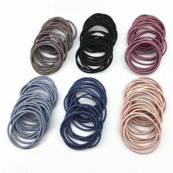 100 thun cột tóc nhiều màu cho mẹ và bé kèm túi zip
