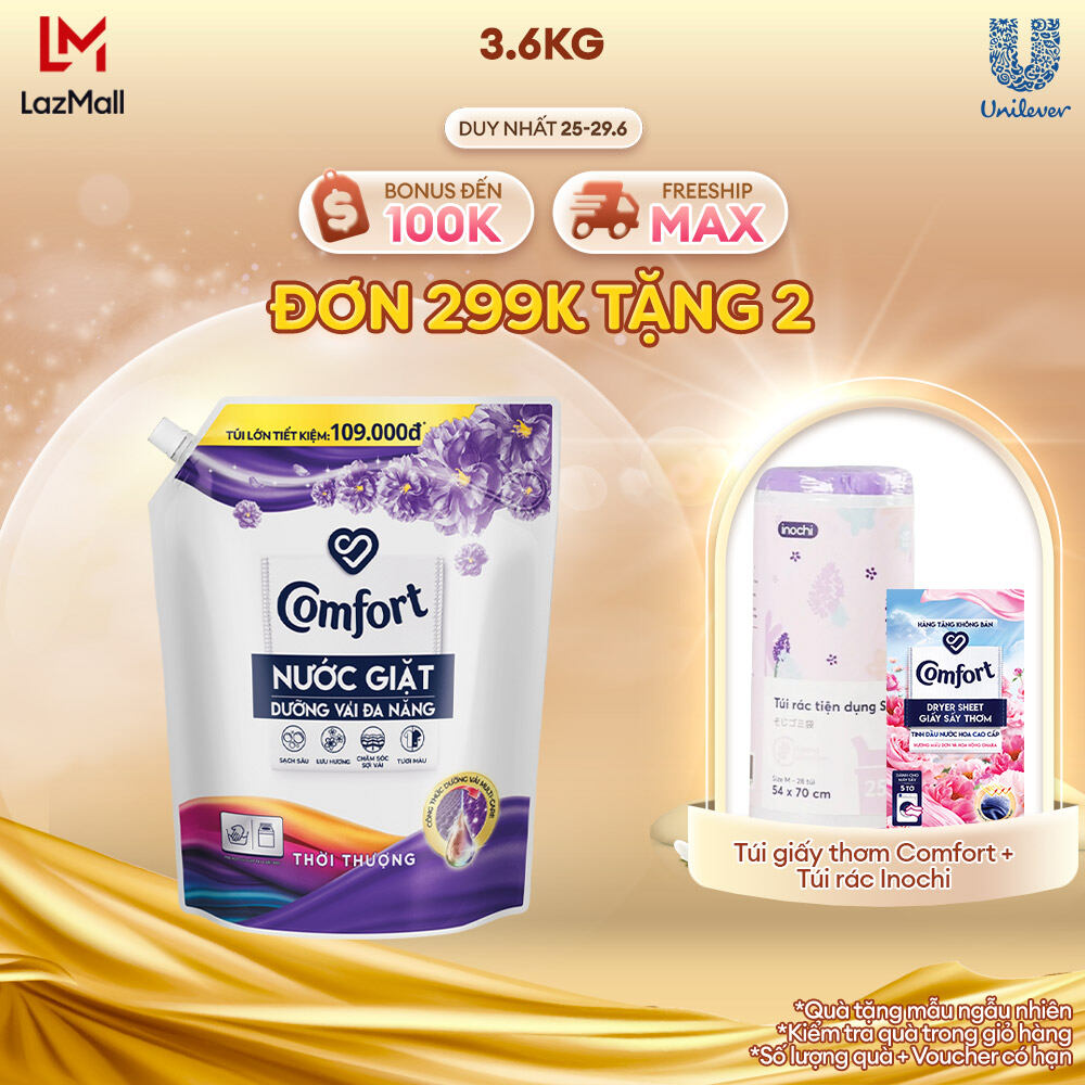 Nước Giặt Comfort Dưỡng Vải Đa Năng Thời Thượng 3.6Kg / 3.8Kg
