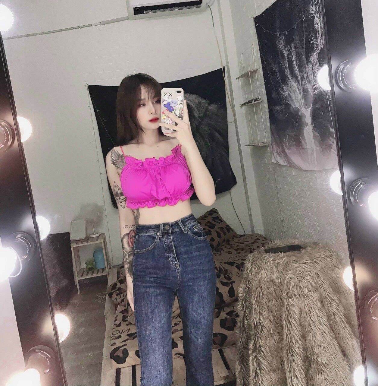 Croptop áo yếm,áo kiểu dây chéo lưng,áo kiểu nữ áo sexy form dưới 45kg,áo kiểu đi chơi đi biển thời trang nữ(ngọc39k