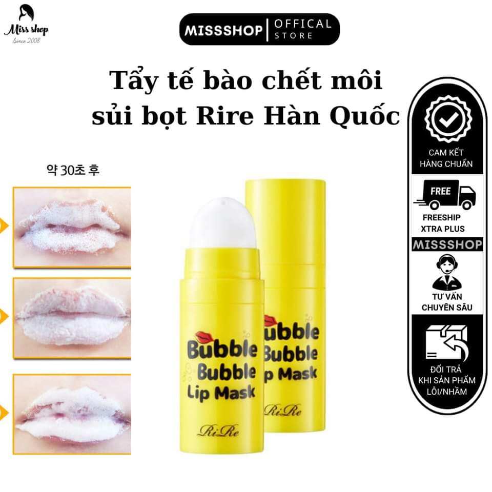 Tẩy tế bào chết sủi bọt môi ynm rire bubble lip scrub nội địa hàn quốc