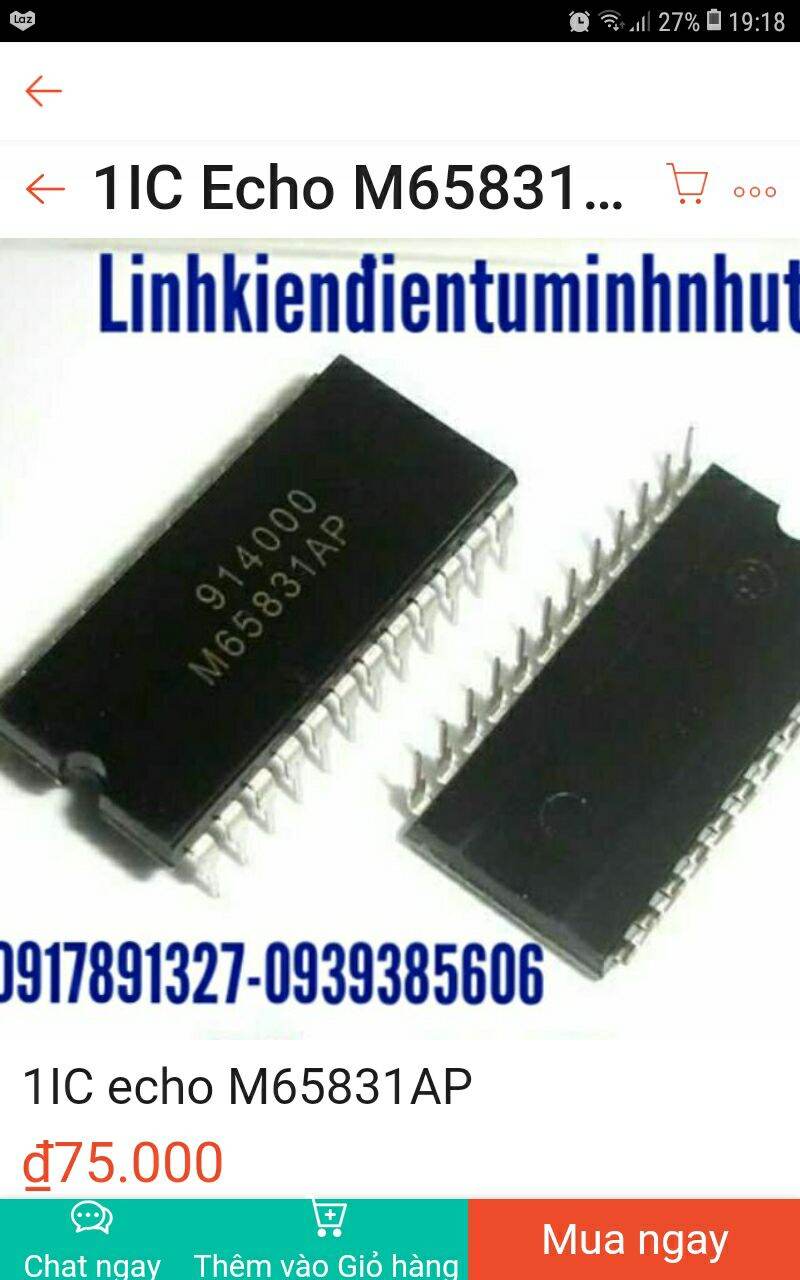 1 CHIẾC IC ECHO M65831AP CHÂN CẮM